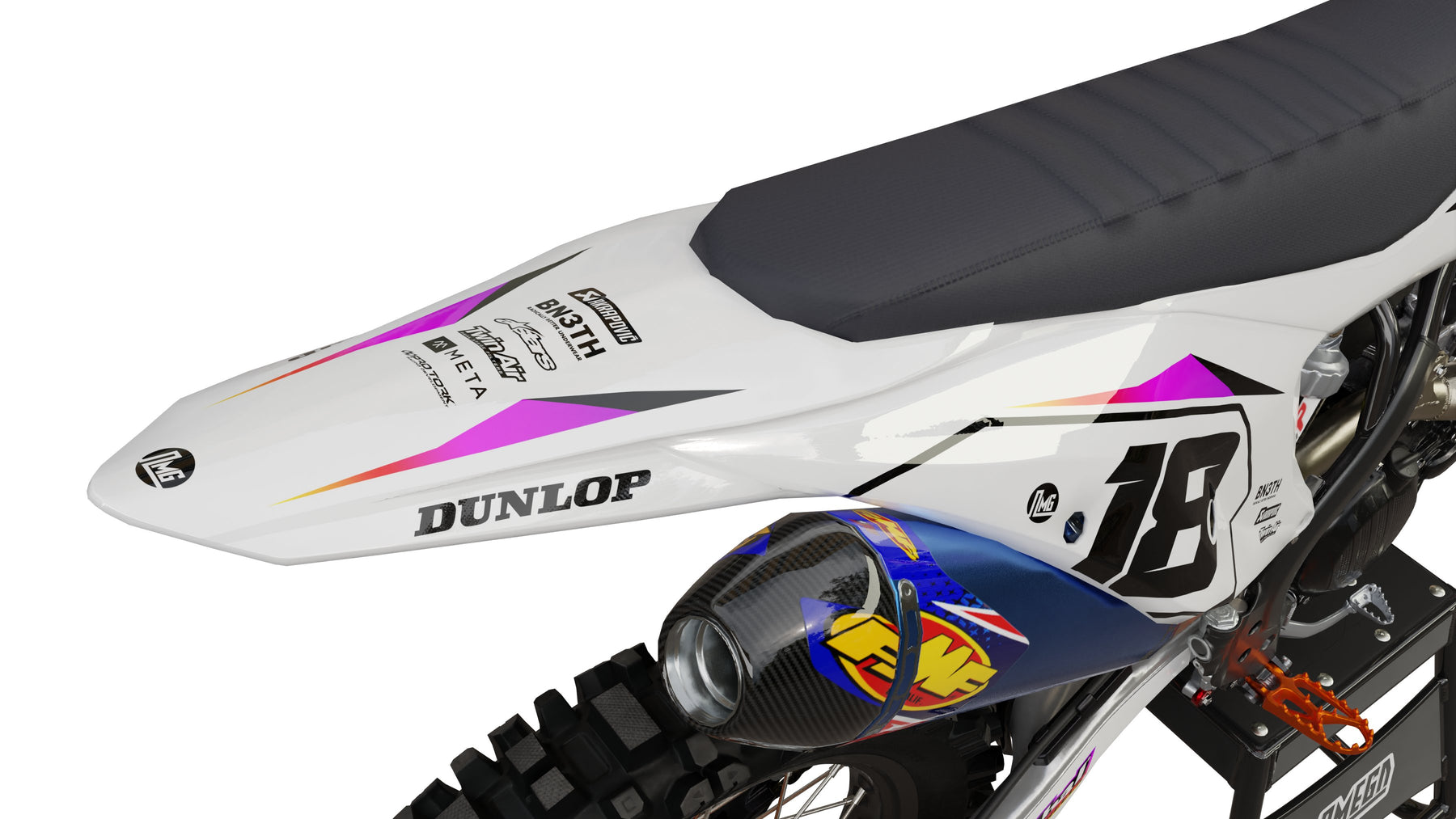 Pink Flashback Graphics Kit | Omega Moto Graphics