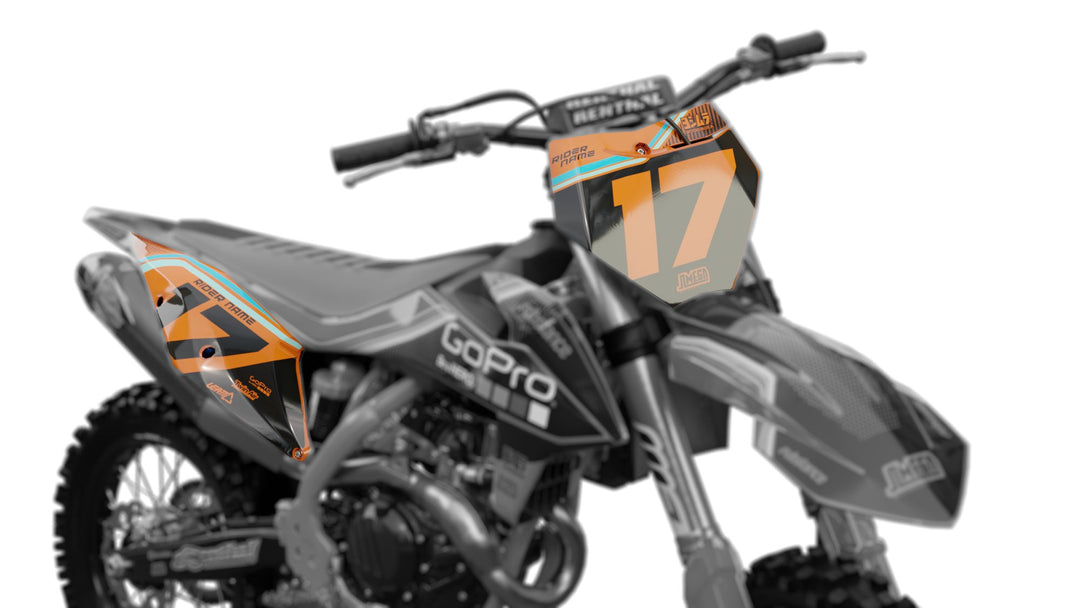 ktm orange and blue number plates