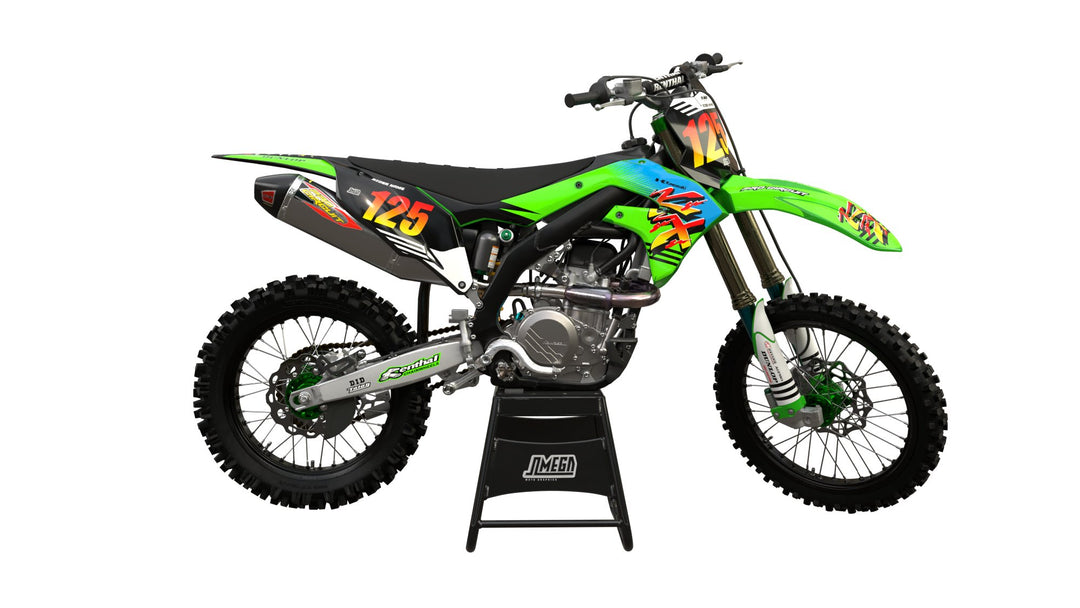 kawasaki kx kxf lime green graphics kit