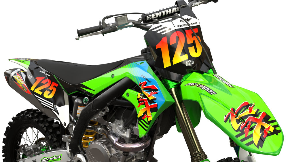 kawasaki kx kxf lime green graphics kit