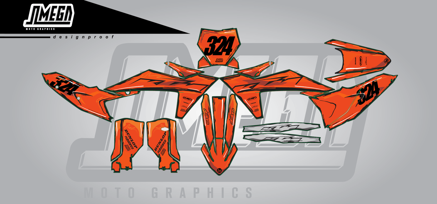 Orange Manga Graphics Kit