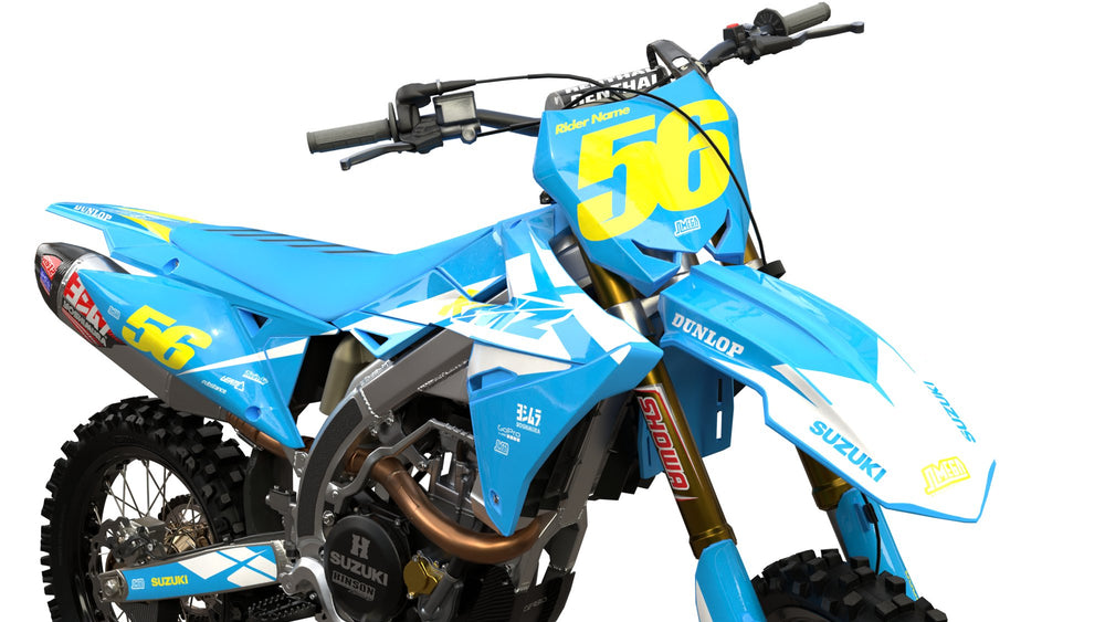 suzuki rm rmz factory light blue graphics kit