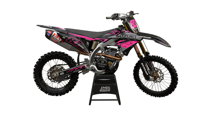 suzuki rm rmz pink and black graphics kit