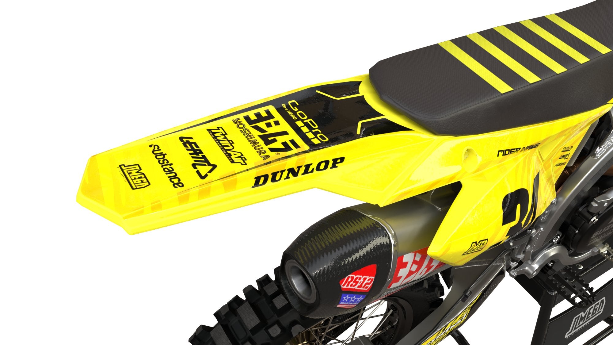 Suzuki Tiger Stripes Graphics Kit | MX Graphics – Omega Moto Graphics