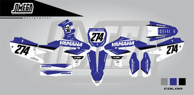 yamaha yz yzf wrf simple blue graphics kit