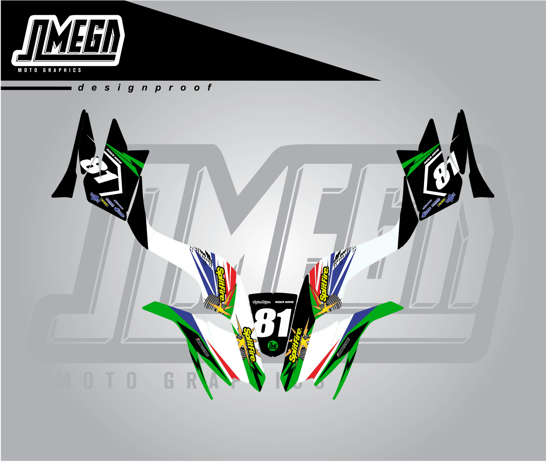 Spitfire Quad Graphics Kit | Quad & ATV Decals – Omega Moto Graphics