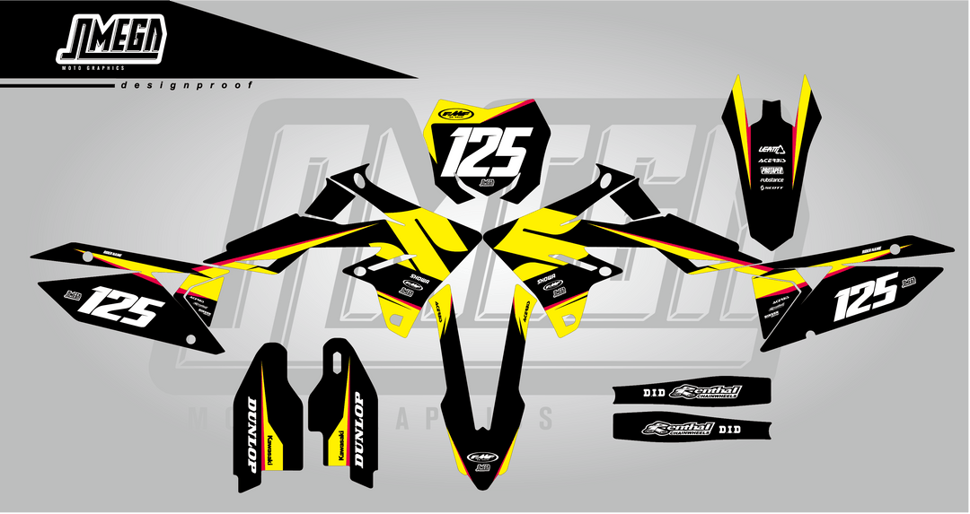 suzuki rm rmz black factory graphics kit