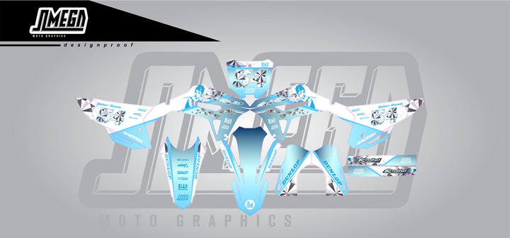Dirt bike Tiffany graphics kit