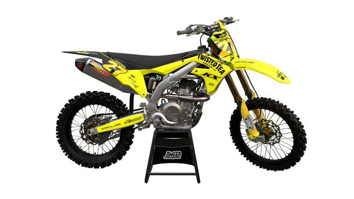 kawasaki kx kxf twisted tea replica graphics kit