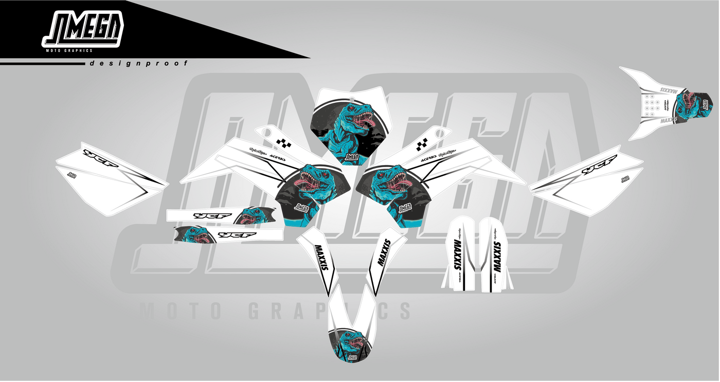 ycf white t-rex graphics kit