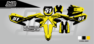 Yamaha YZ Yellow Graphics Kit