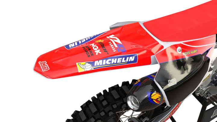 yamaha yz yzf 90's retro white graphics kit