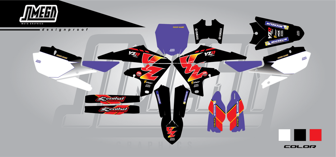 Yamaha Retro Blue Graphics Kit