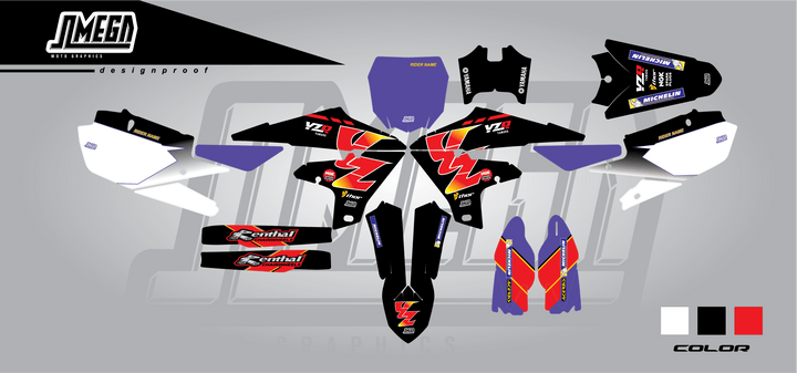 Yamaha Retro Blue Graphics Kit