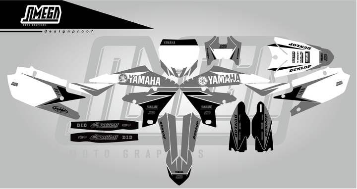 yamaha yzf factory grey graphics kit