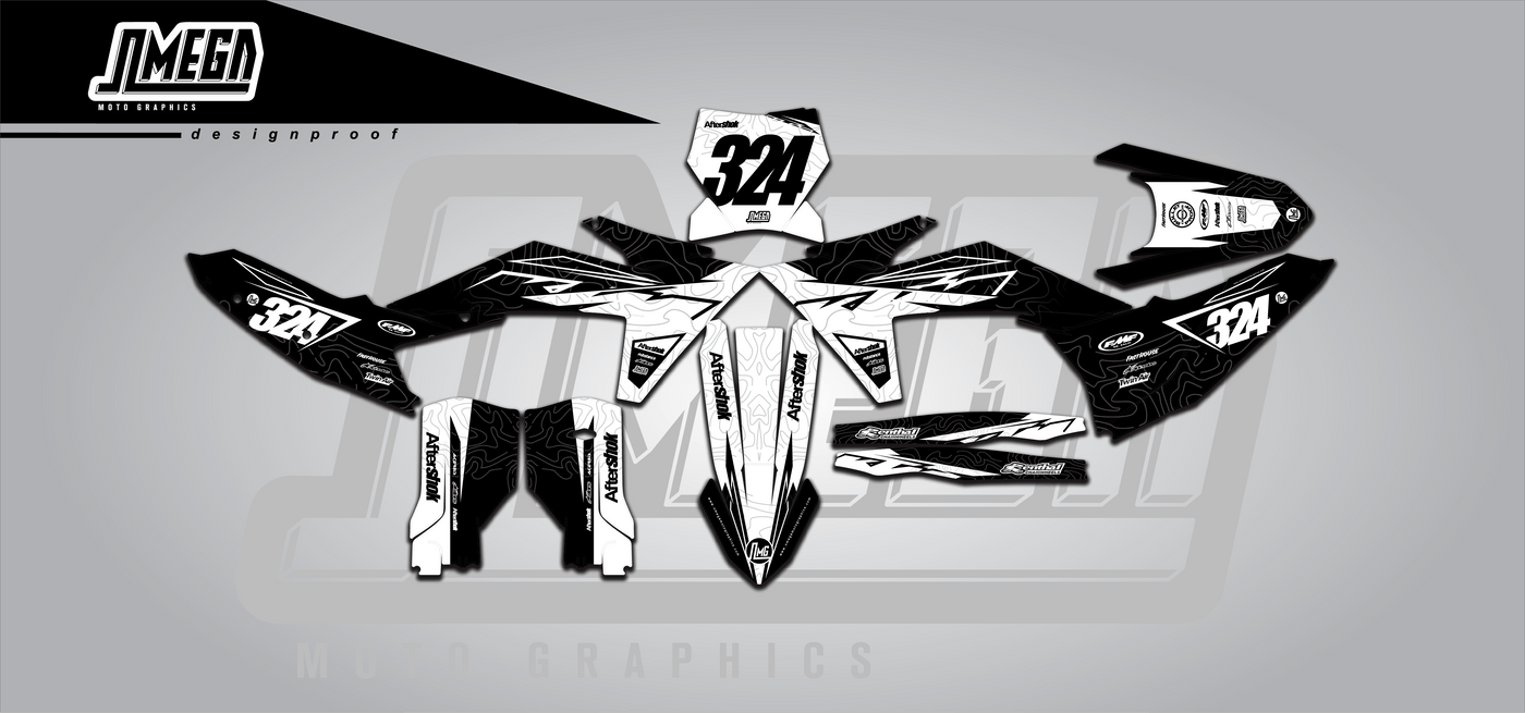 KTM SX EXC Orange Graphics Kit | Omega Moto Graphics