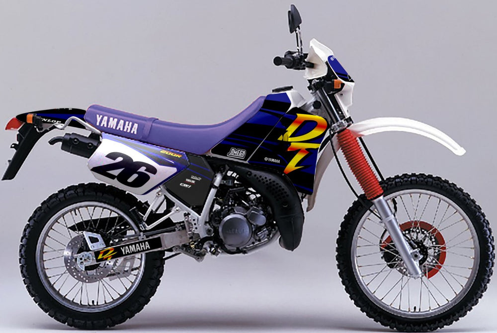 yamaha dt200r graphics kit (blue - white - black)