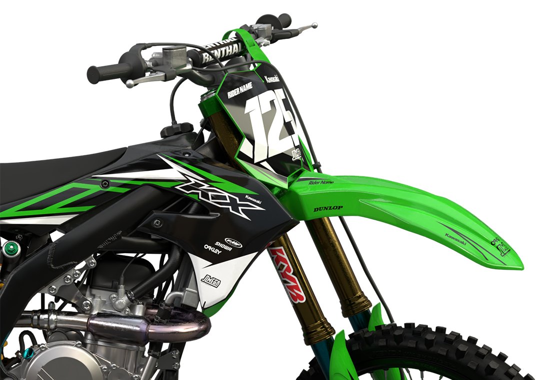kawasaki kx kxf factory black graphics kit