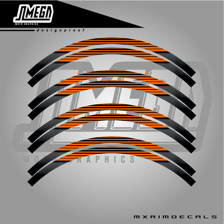 Orange Rim Stickers - Design 3