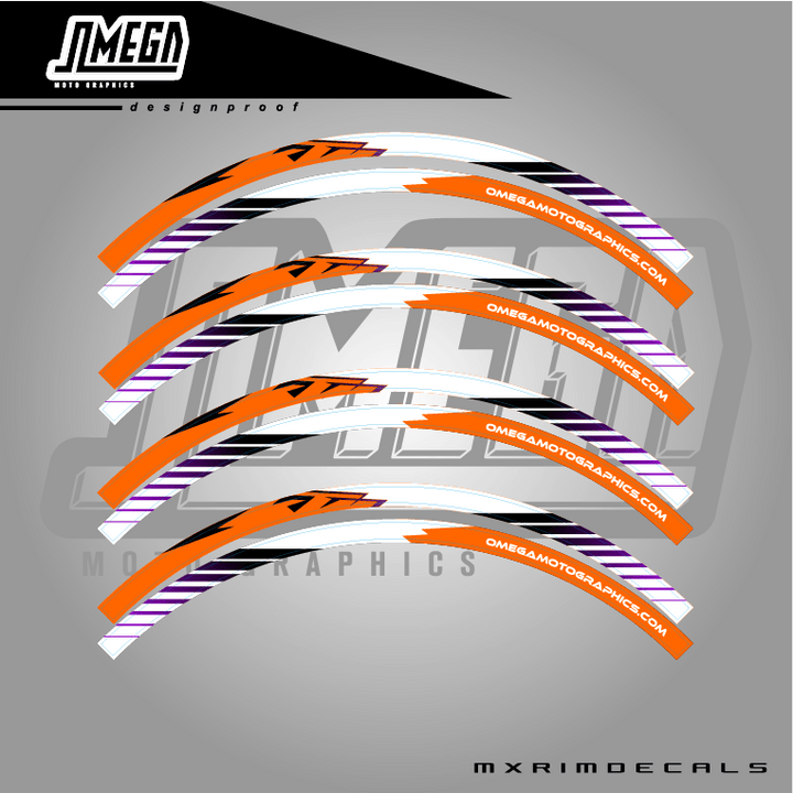 Orange Rim Stickers - Design 2