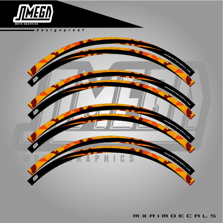 Orange Rim Stickers - Design 1