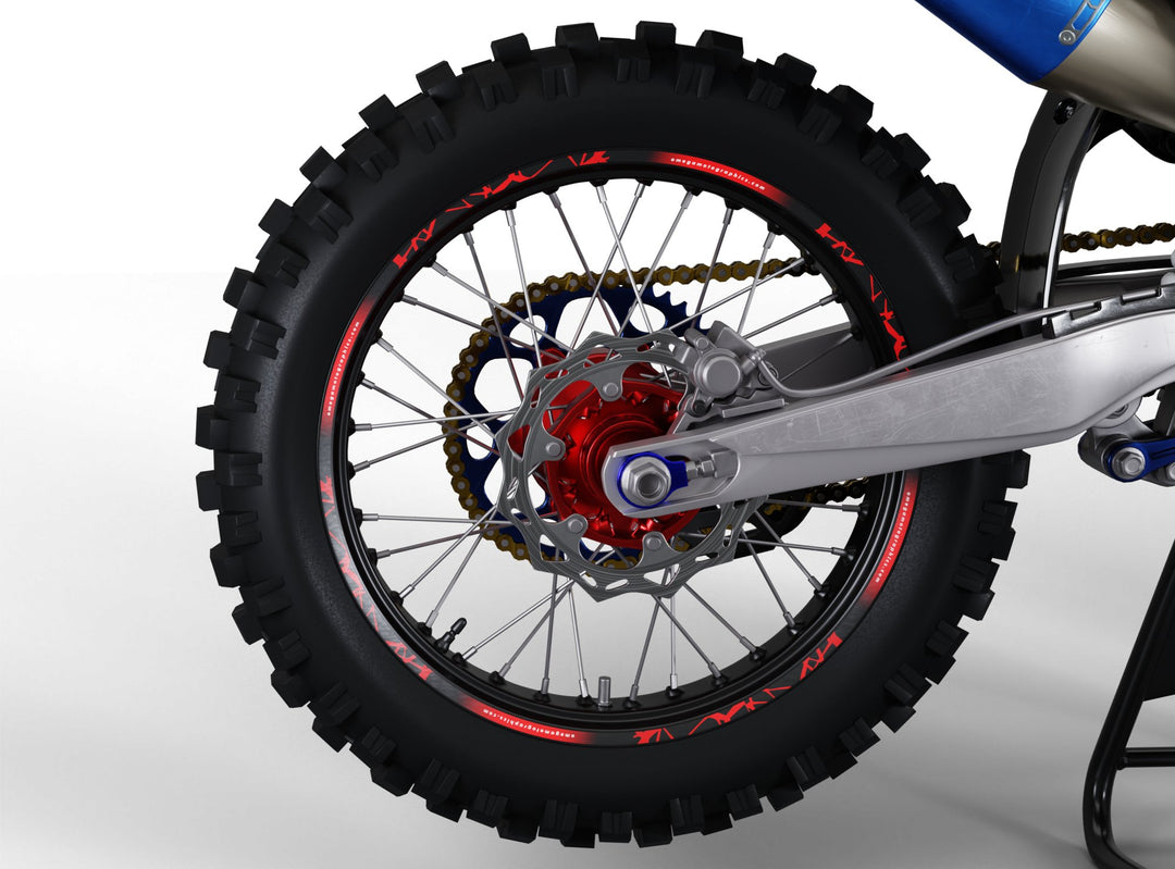 Red Rim Stickers Red Rim Stickers - Design 2 | Wheel Rim Decals – Omega Moto Graphics