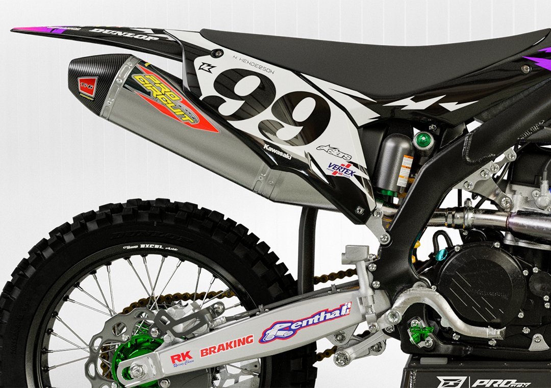 kawasaki kx kxf retro 90's factory graphics kit