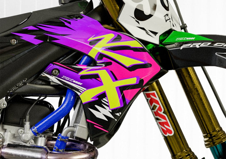 kawasaki kx kxf retro 90's factory graphics kit