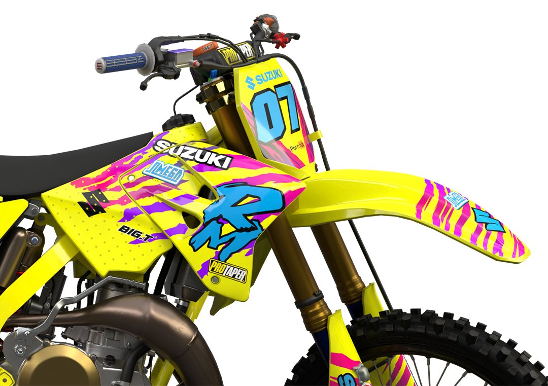suzuki rm rmz 1996 retro factory graphics kit