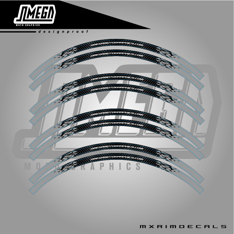 Black Rim Stickers - Design 3