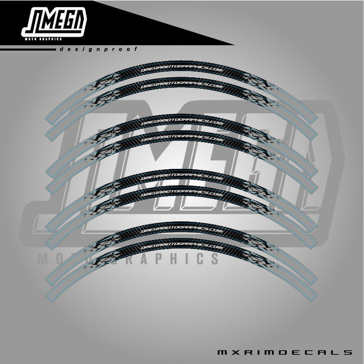 Black Rim Stickers - Design 3