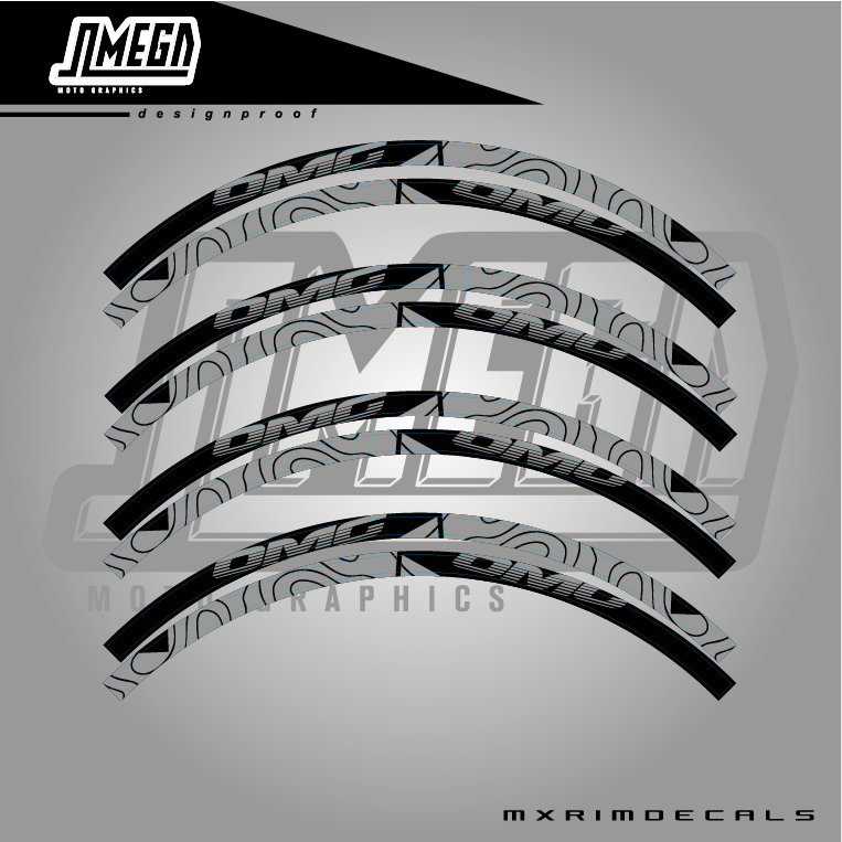 Black Rim Stickers - Design 2