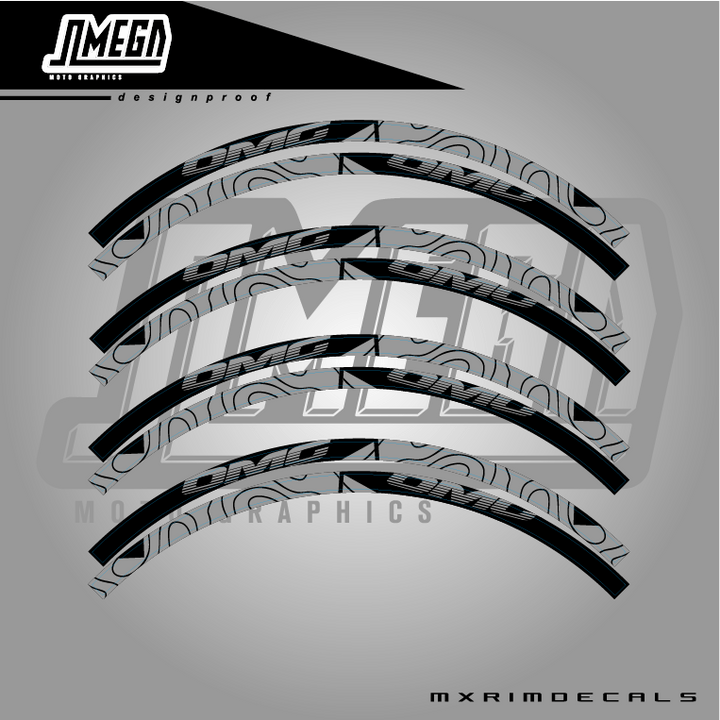 Black Rim Stickers - Design 2