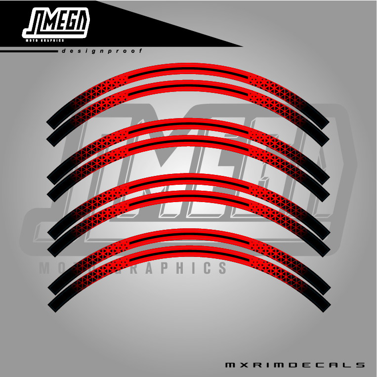 Red Rim Stickers - Design 1