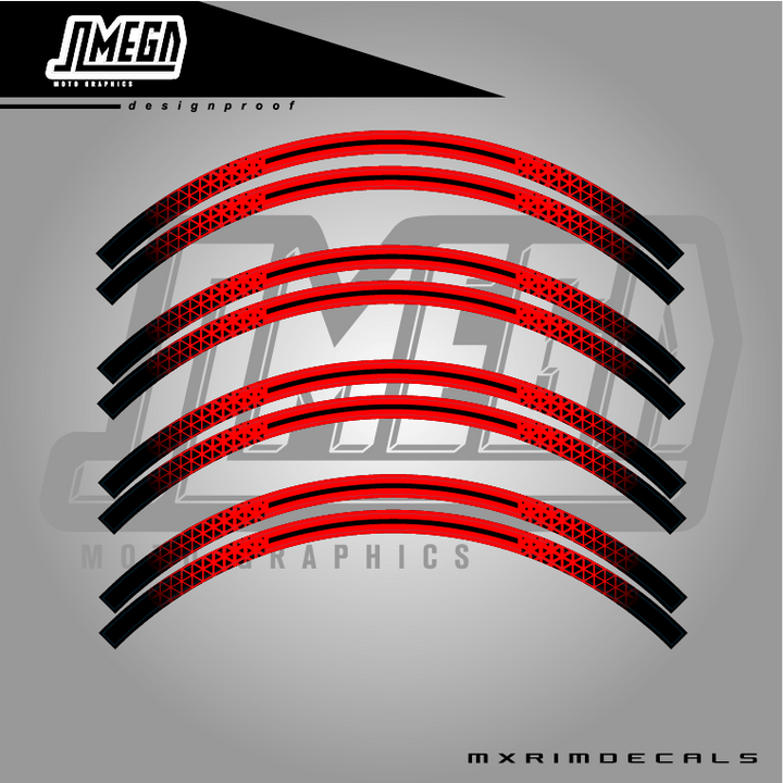 Red Rim Stickers - Design 1