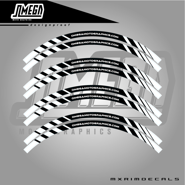 White Rim Stickers - Design 3