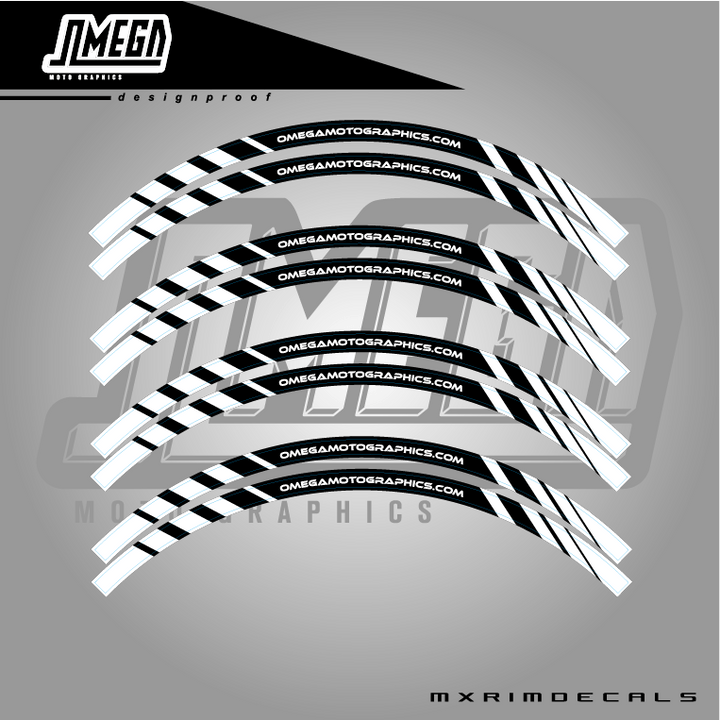 White Rim Stickers - Design 3