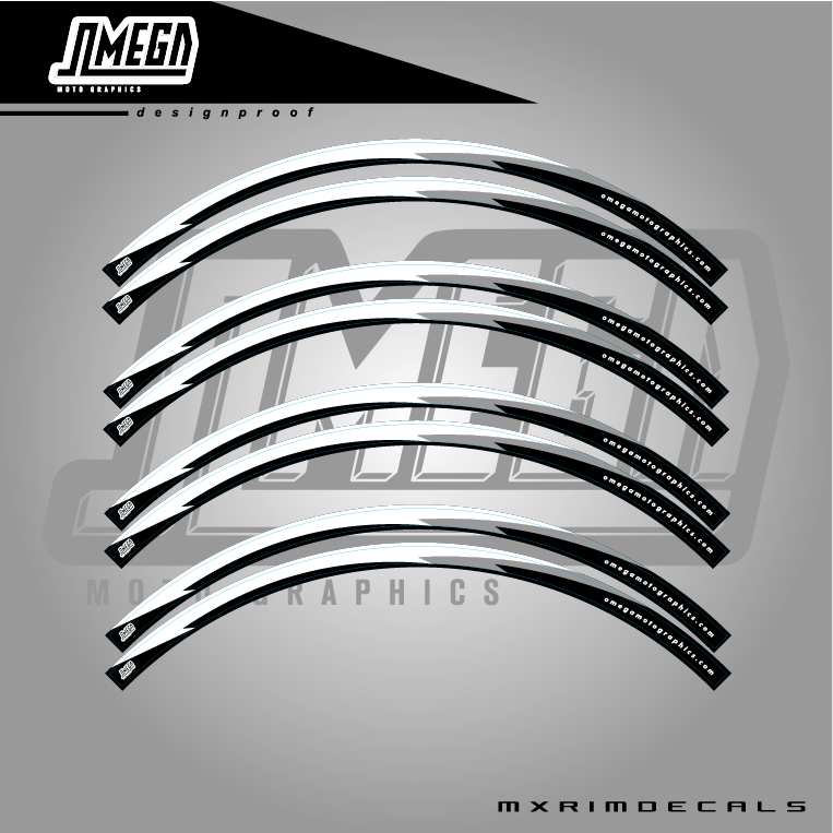 White Rim Stickers - Design 2