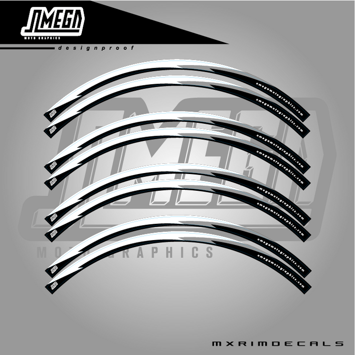 White Rim Stickers - Design 2