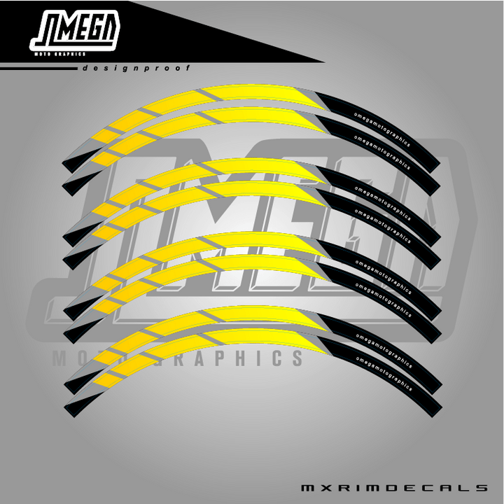 Yellow Rim Stickers - Design 2