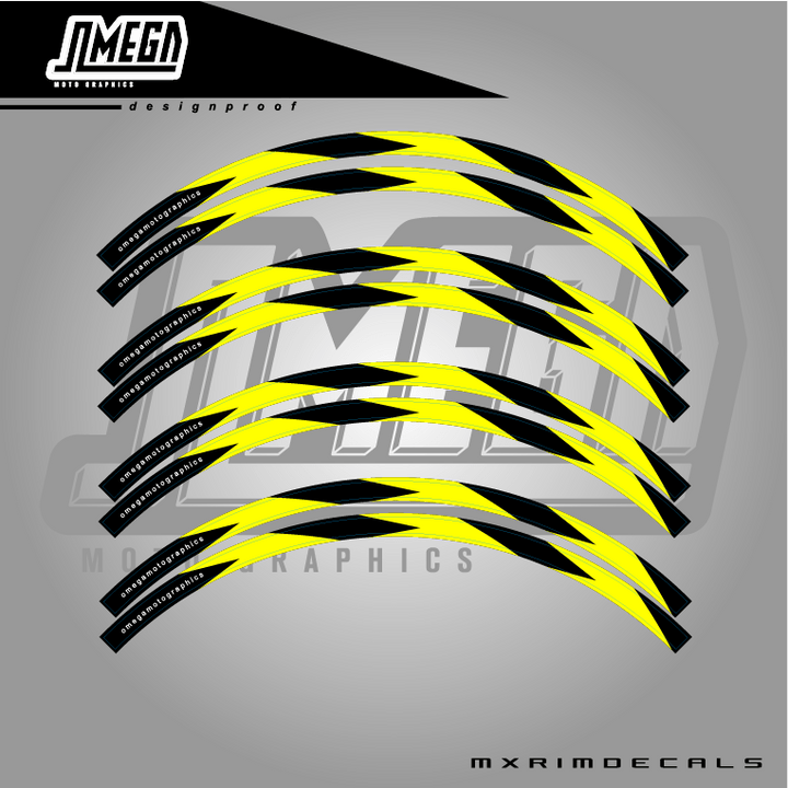 Yellow Rim Stickers - Design 1