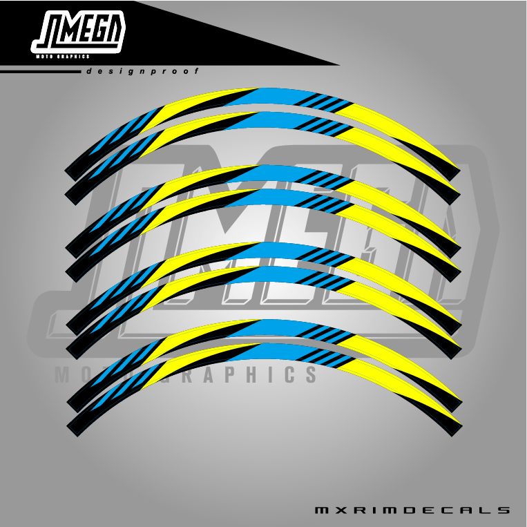 Yellow Rim Stickers - Design 3