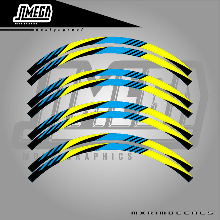 Yellow Rim Stickers - Design 3
