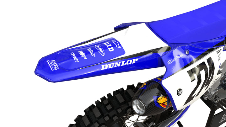 yamaha yz yzf wrf simple blue graphics kit