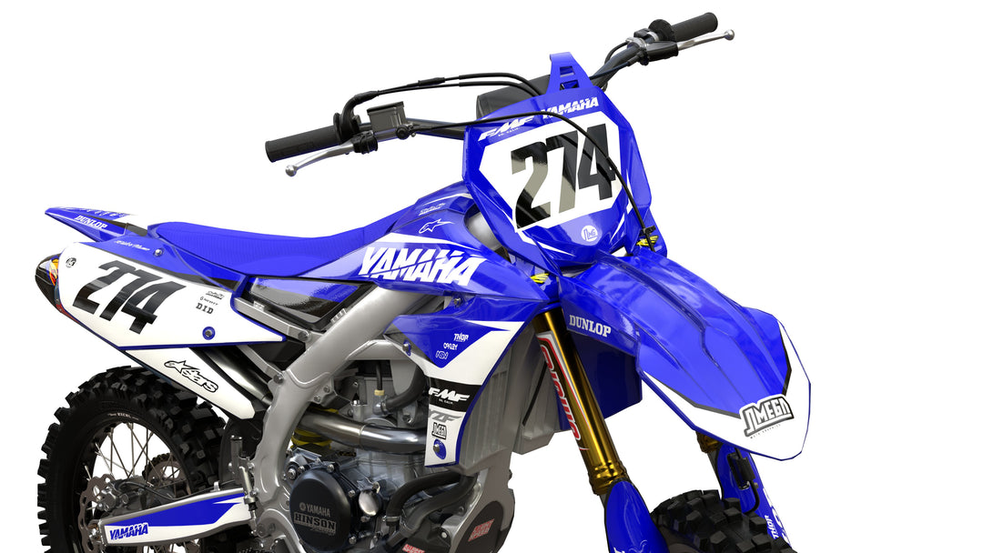 yamaha yz yzf wrf simple blue graphics kit