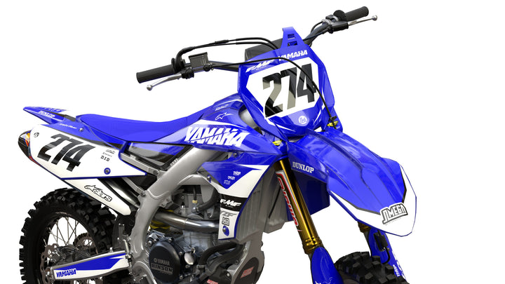 yamaha yz yzf wrf simple blue graphics kit